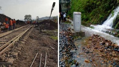 Fresh Land slide affected Rail Service in Lumding - Silchar Section Again