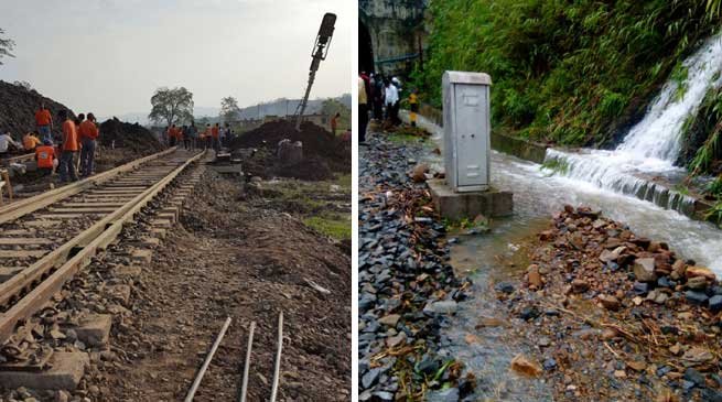 Fresh Land slide affected Rail Service in Lumding - Silchar Section Again