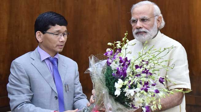 Chief Minister Kalikho Pul met with Modi and Rajnath