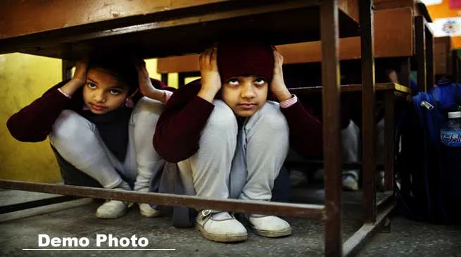 Itanagar- Mock Drill on Earthquake Preparedness Held in Schools