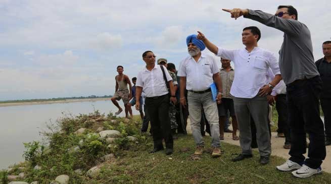 CM Khandu Visted Flood Affected Namsai District
