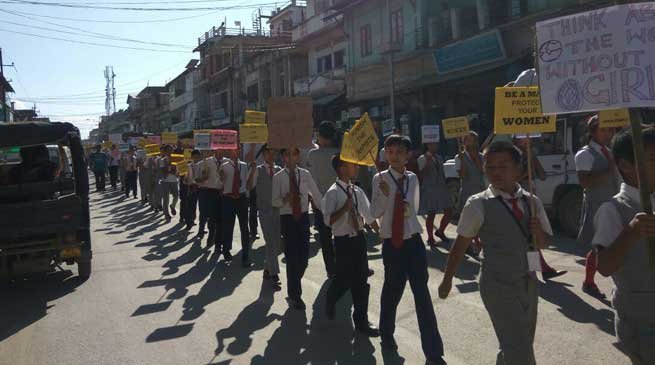 Rally against sexual exploitation in Churachandpur