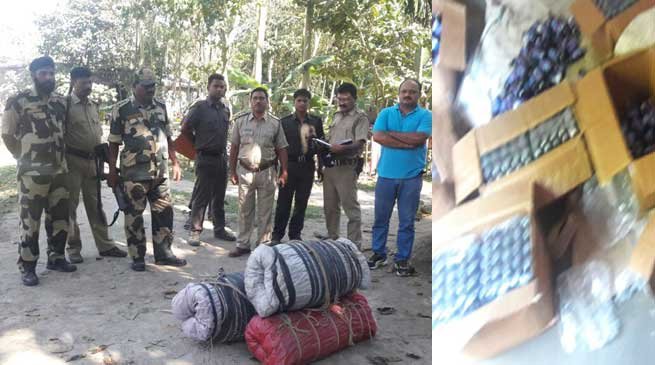 BSF Seizes 665 Bottles Phensedyl and 70 Kg Ganja in Cooch Behar