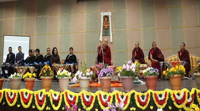 His Holiness delivers Speach on Buddhist Philosophy at Kala Wangpo Convention Hall