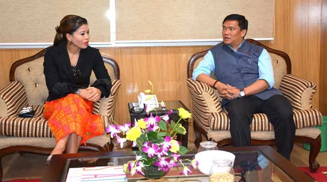 Boxer MC Mary Kom called on Chief Minister Pema Khandu