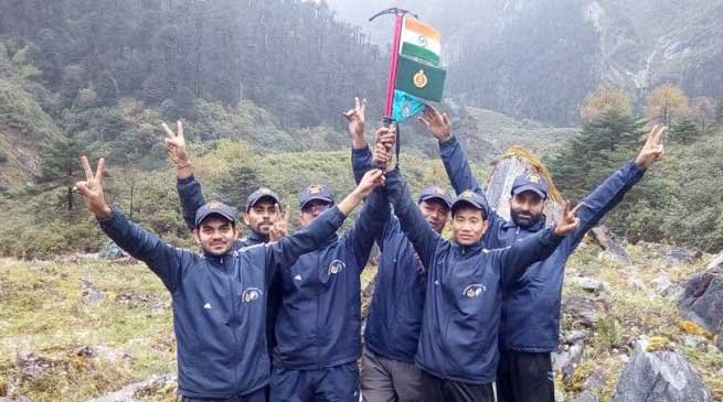 joint expedition team of ITBP and IMF scaled the Mt Kangto Base