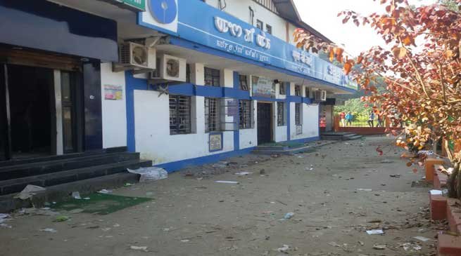 Angry customers vandalized two SBI branches in Manipur