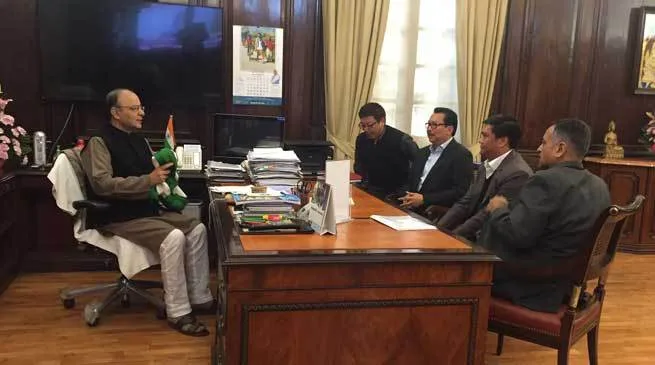 Chief Minister Pema Khandu meets Arun Jaitley