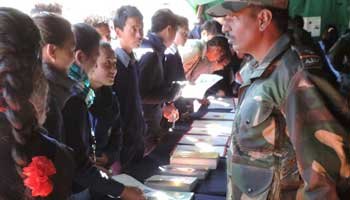 Tawang Garrison Organised Weapons Display for Students