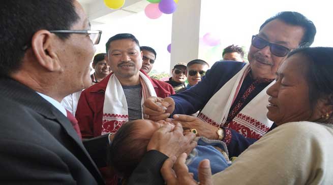 Chowna Mein Launched Pulse Polio Immunization Campaign in Namsai