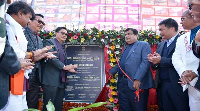 Gadkari inaugurates two Major Road Projects in Arunachal
