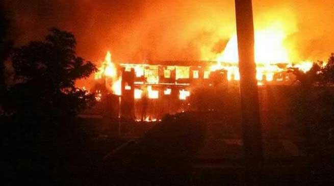 Nagaland- Violence in Kohima, mobs set on Fire Govt offices