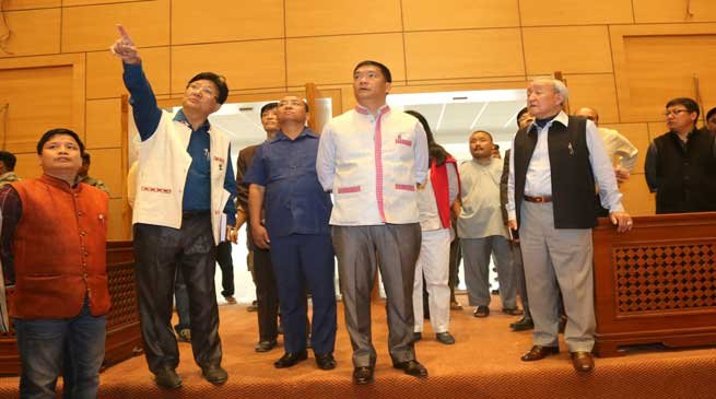 Khandu inspected the New State Assembly Building site