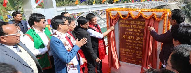 Tuting-Khandu Inaugurated Steel Suspension Bridge at Kodak