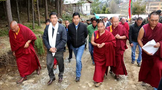 Tawang- Khandu visits Thubten Shedrubling Foundation Site