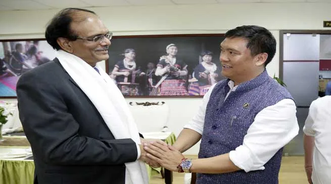 Defence Secretary G M Kumar meets CM Pema Khandu