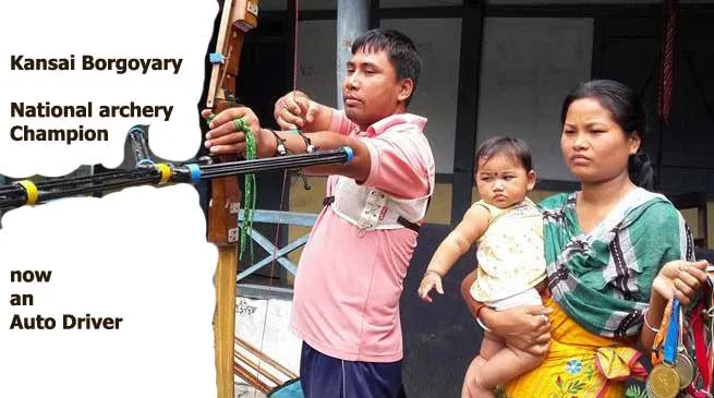 Kansai Borgoyary- National archery champ now an Auto driver