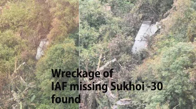 Wreckage of IAF missing Sukhoi -30 fighter jet found