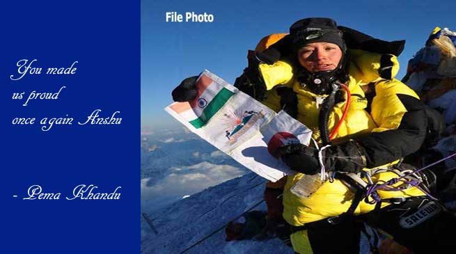 Pema Khandu congratulates mountaineer Anshu Jamsenpa