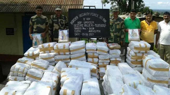 BSF Seized Huge Quantity of Saree and Betel Nut