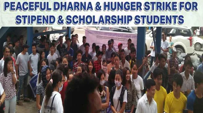 JIC organise Dharna for Stipend &  Scholarship Students