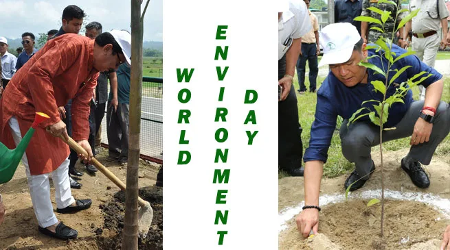 Khandu Joins School Children to celebrates World Environment Day
