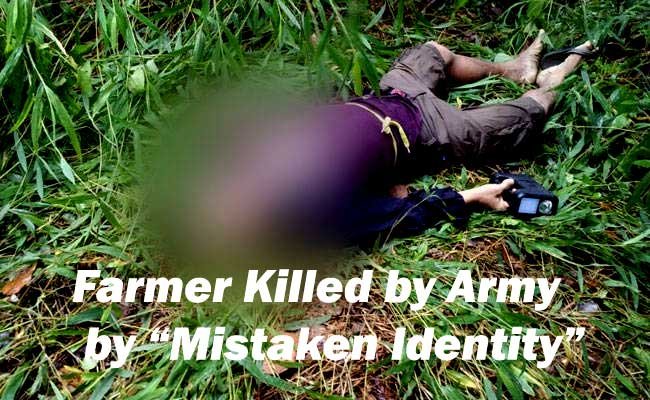 Arunachal-  Farmer killed by Army in Changlang in "Mistaken Identity"