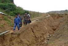 Techi Kaso inspected damaged roads and Landslide  in Itanagar