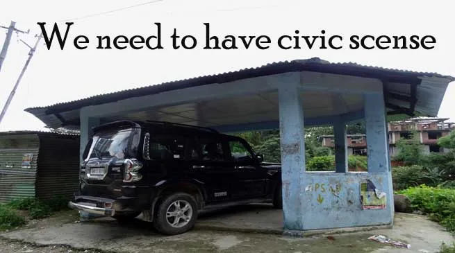 Photo Shows- "We need civic sense"