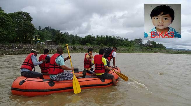 6 years Bikas drowned in Dikrong River, body still trace less