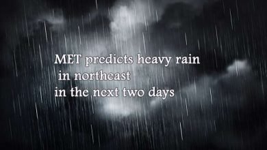 MET predicts heavy rain in northeast in the next two days