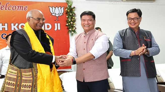 NDA's Presidential Candidate Ram Nath Kovind Visits Arunachal