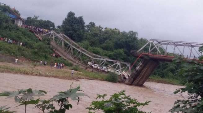 Photo Story- 4 killed as Bridge Collapsed in Nagaland