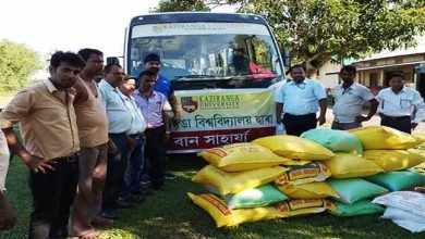 Kaziranga University provides relief to the flood affected victims