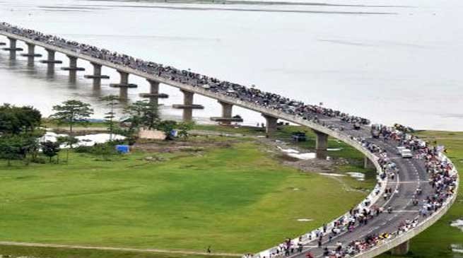 Guv Arunachal Pradesh P B Acharya visits Bhupen Hazarika Setu