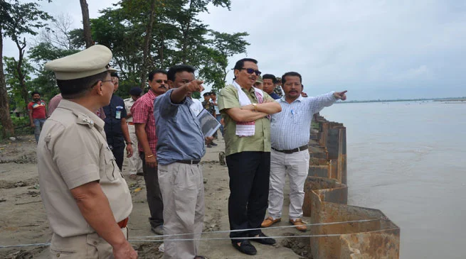 Deputy CM Chowna Mein visited flood affected areas of state.