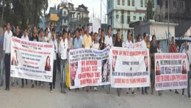 Aalo- candles march in protest of murder of Migrik Lomi