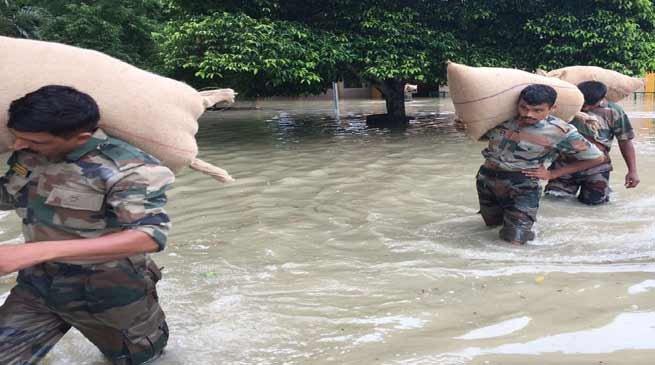 Army Continues to Provide Relief to the flood effected people in Assam