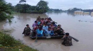 Army Rescues Flood affected people in lower Assam