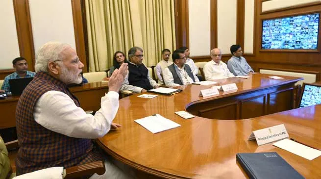 PM Modi Conducts Video Conference on ' New India-Manthan'