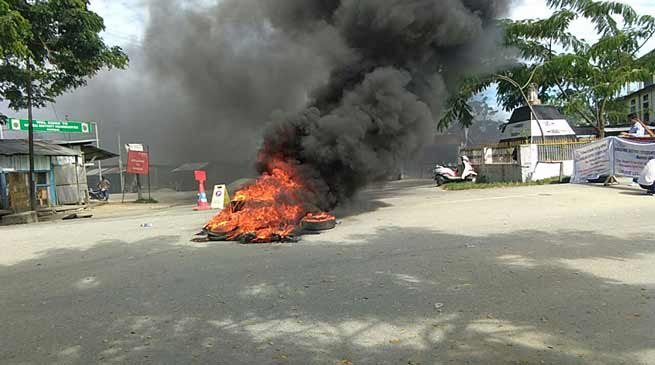 Violence during Arunachal Bandh