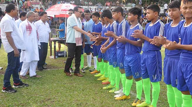 Chowna Mein witness 40th All Assam Inter-Districts Sub-Junior Football Tournament at Chapakhowa