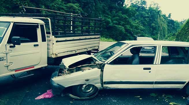 Three vehicle damaged in accident in NH-415, 3 injured