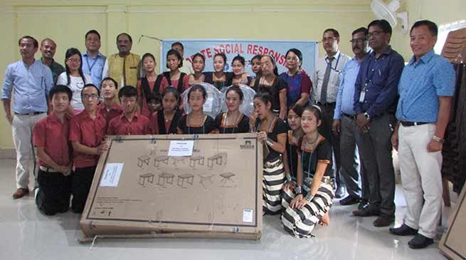 SBI donates school furniture to Donyi Polo School of Hearing Impaired