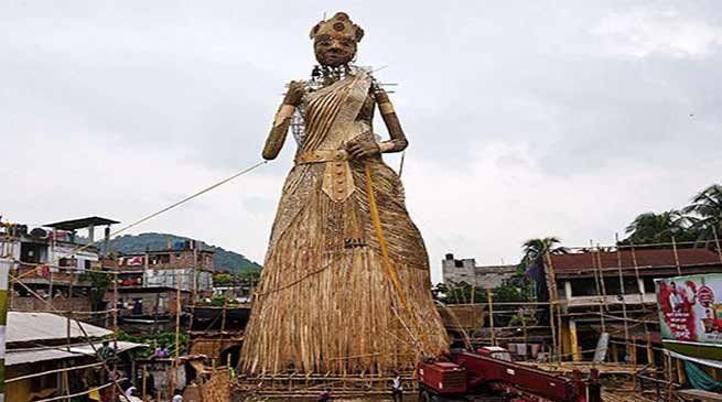 Guwahati: World's tallest Durga idol ready to enter Guinness Book World Records