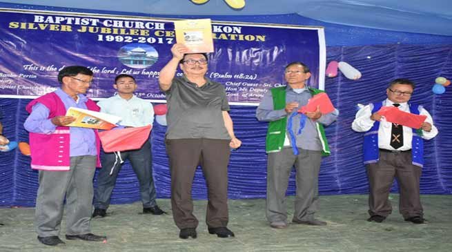 Chowna Mein attend Silver Jubilee Celebration of Nungkon Baptist Church