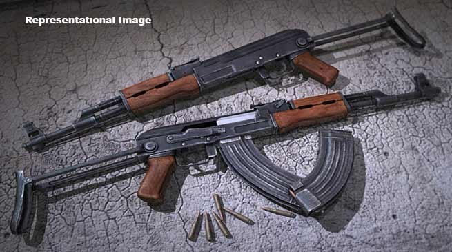 Arms and Ammunition recovered from Jungle in Mizoram