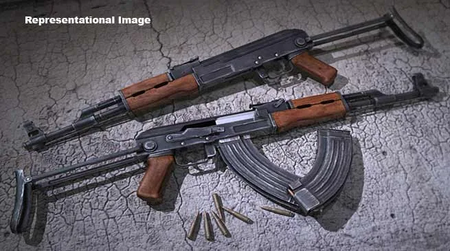 Arms and Ammunition recovered from Jungle in Mizoram