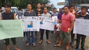 Bhalukpong: Candle March for Late Toko Yame