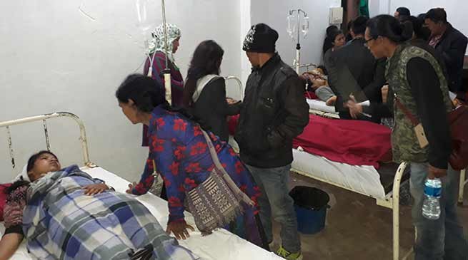 17 School Children of Govt. Hr. Sec School Palin injured in a road accident